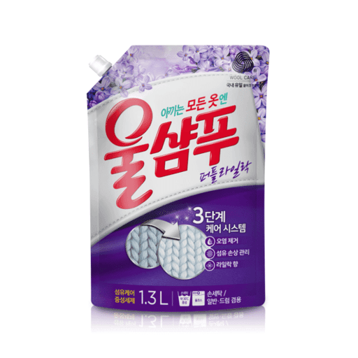 [애경]울샴푸 퍼플라일락 파우치 1.3L