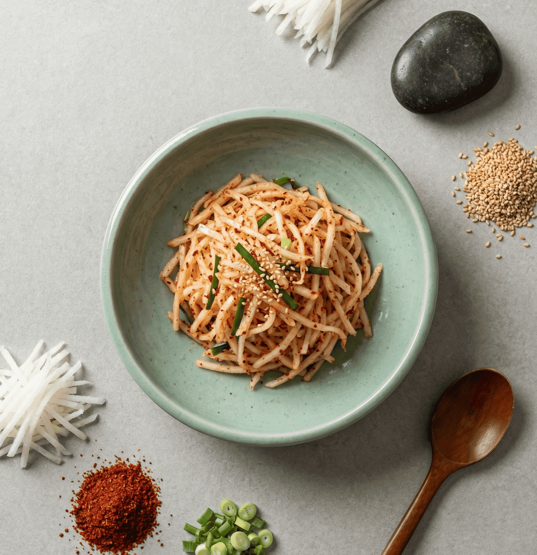 Fresh Radish Kimchi Salad