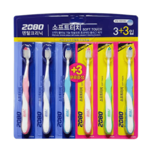 [2080]소프트터치 칫솔 3+3입