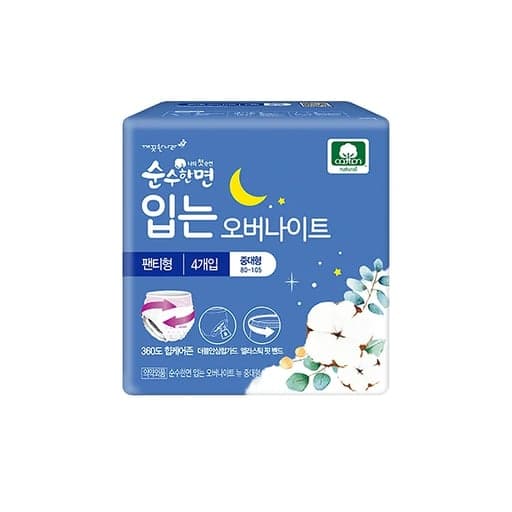 [깨끗한나라]입는 오버나이트 대형 4개입