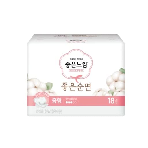 [좋은느낌]좋은순면 중형 18개입