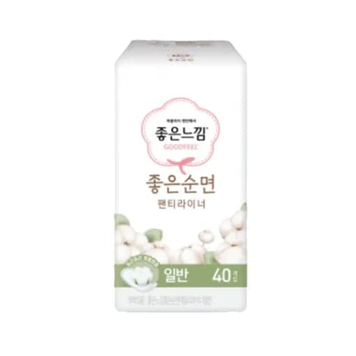 [좋은느낌]순면 팬티라이너 일반 40개입