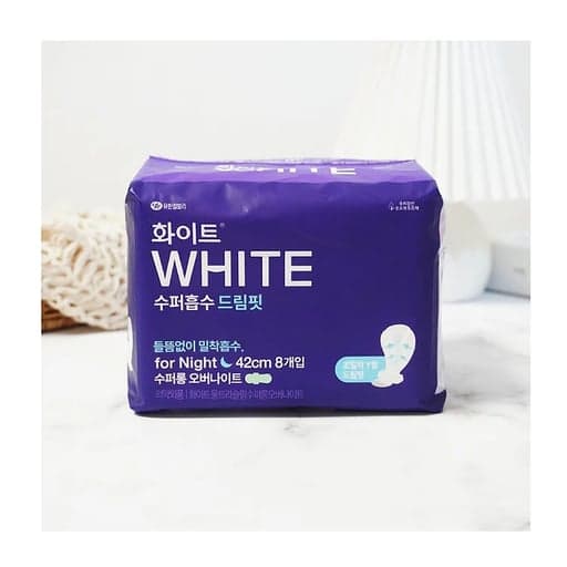 [화이트]수퍼흡수 드림핏 오버나이트 42cm 8개입